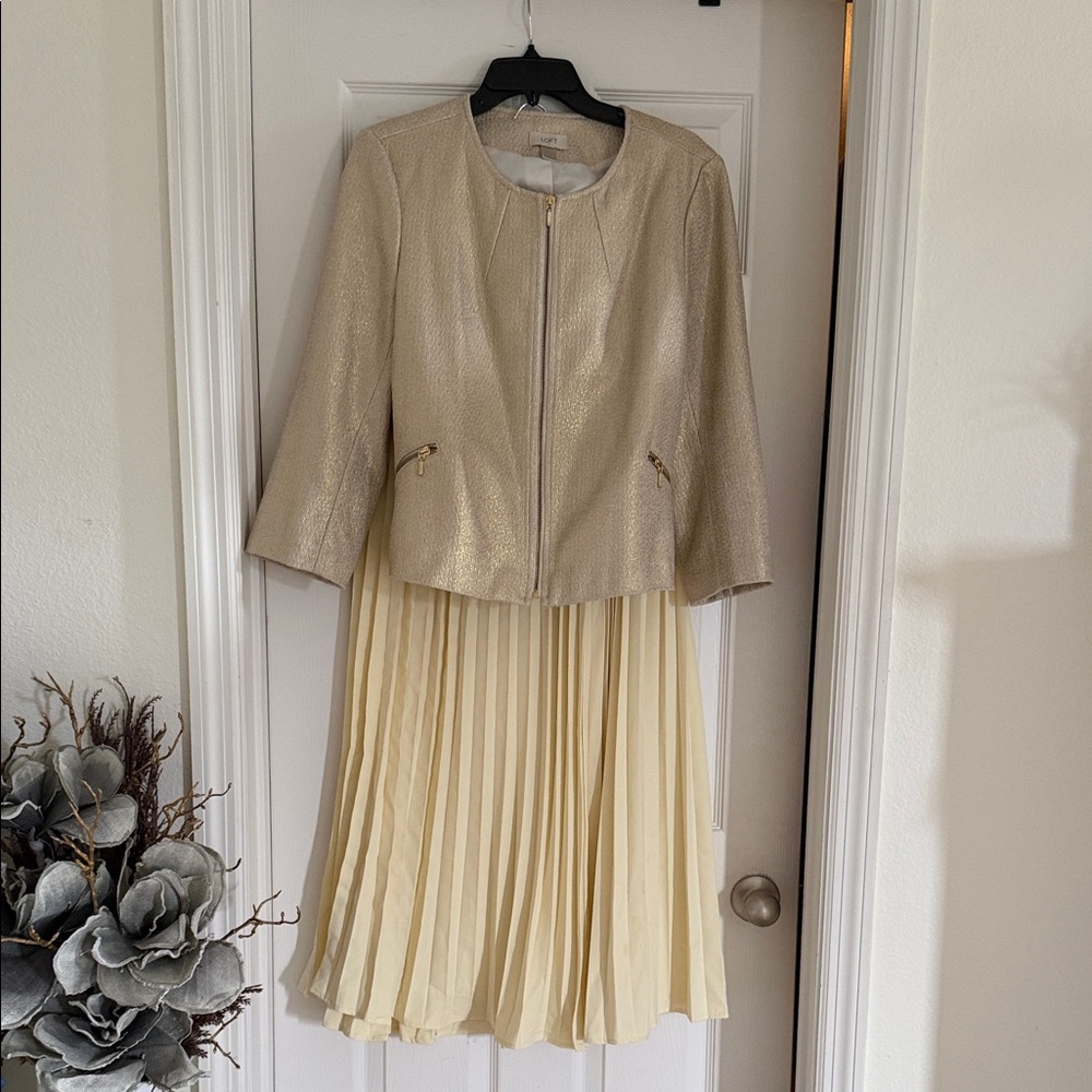 Loft Fashion Cream Bomber Jacket